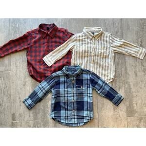 BABY GAP Set Lot of 3 Toddler Boy Button Down Collared Casual Dress Shirt 18-24m
